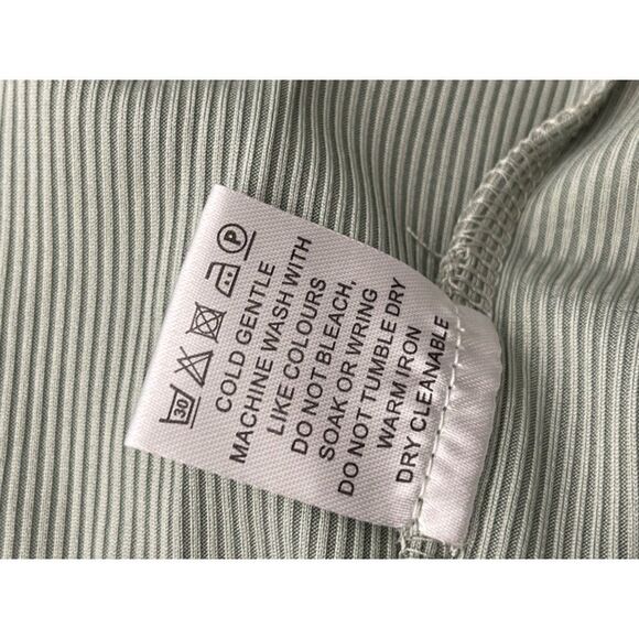 Pink Lily Green Ribbed Long Open Front Duster / Cardigan Size S - Picture 11 of 12